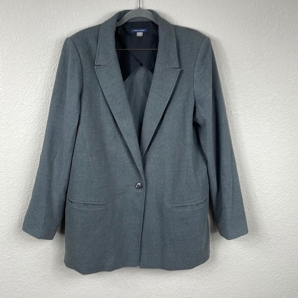 Tommy Hilfiger Womens Blazer Suit Jacket Gray Career Single Button Sz 16 - Picture 1 of 10